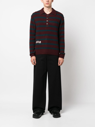 Andersson Bell logo-embroidered striped polo shirt outlook