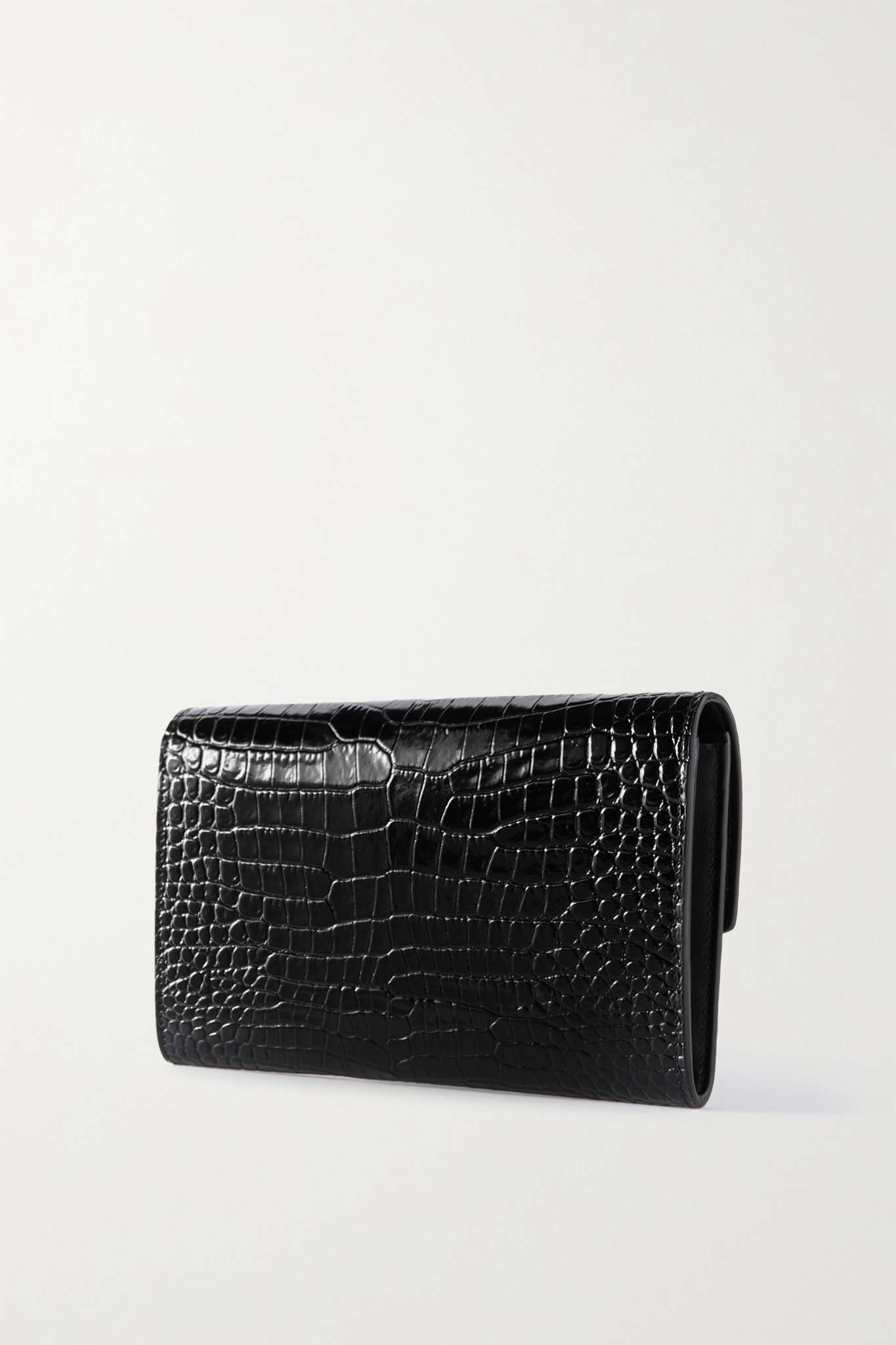 Uptown croc-effect patent-leather shoulder bag and cardholder - 3