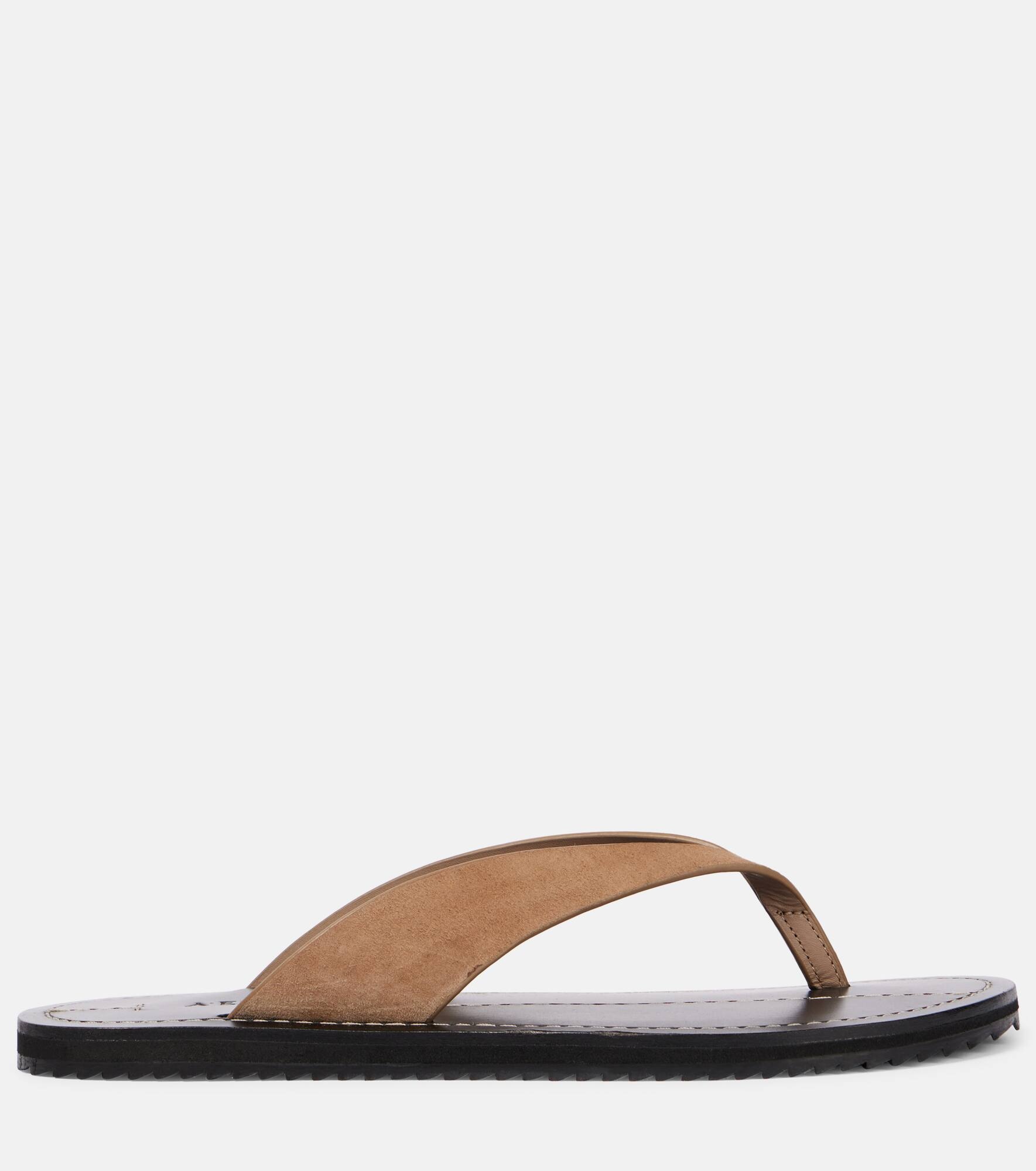 Flora suede thong sandals - 4