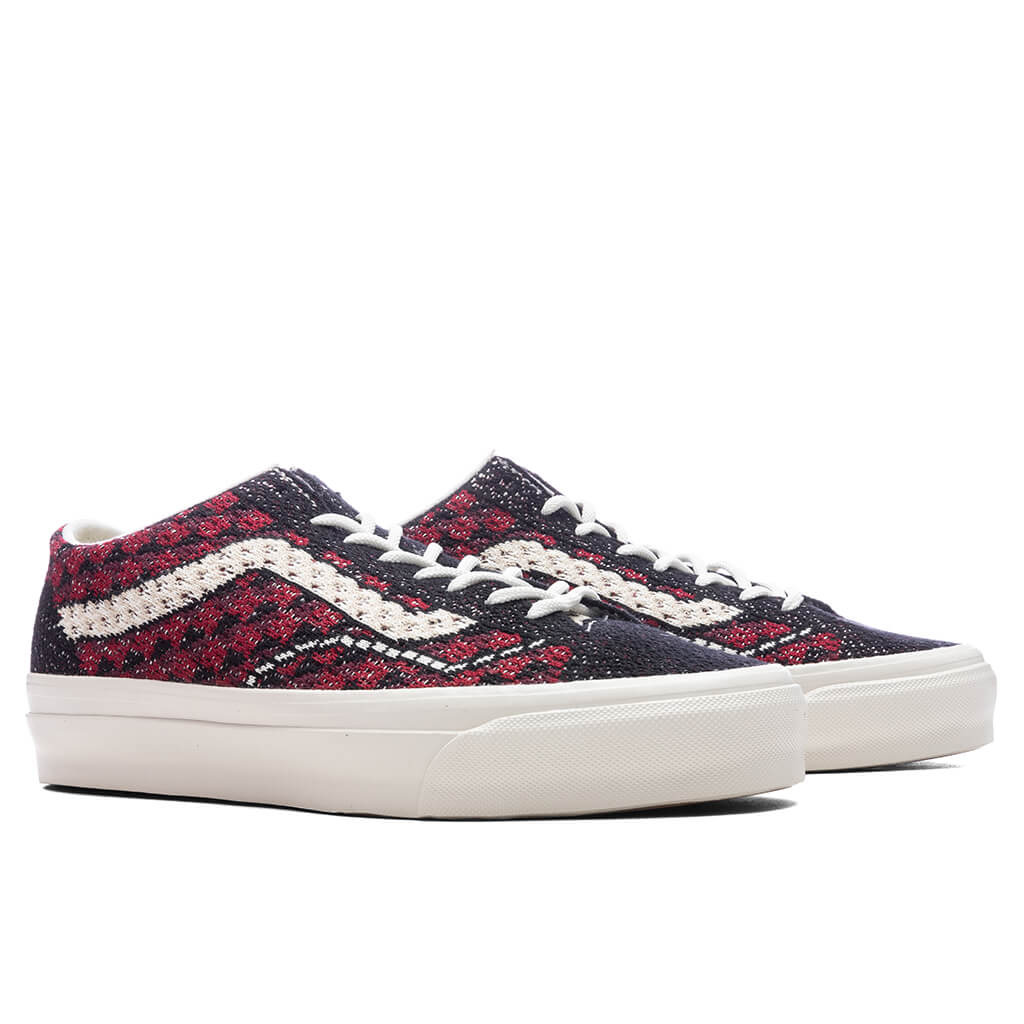 LX PREMIUM OLD SKOOL 36 ENGINEERED KNIT - GEO CHECK BORDEAUX - 2