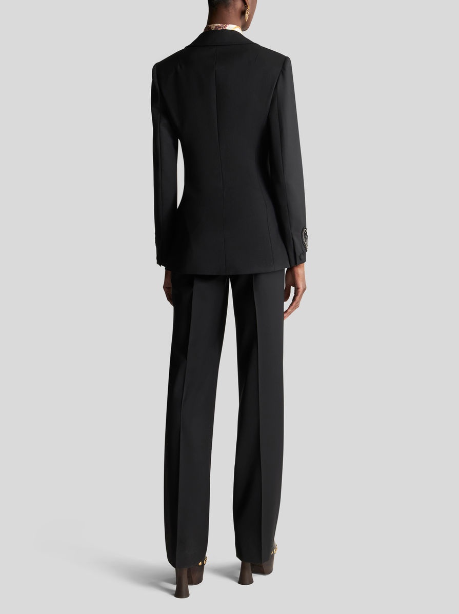 SLIM JACKET WITH PAISLEY EMBROIDERY - 4