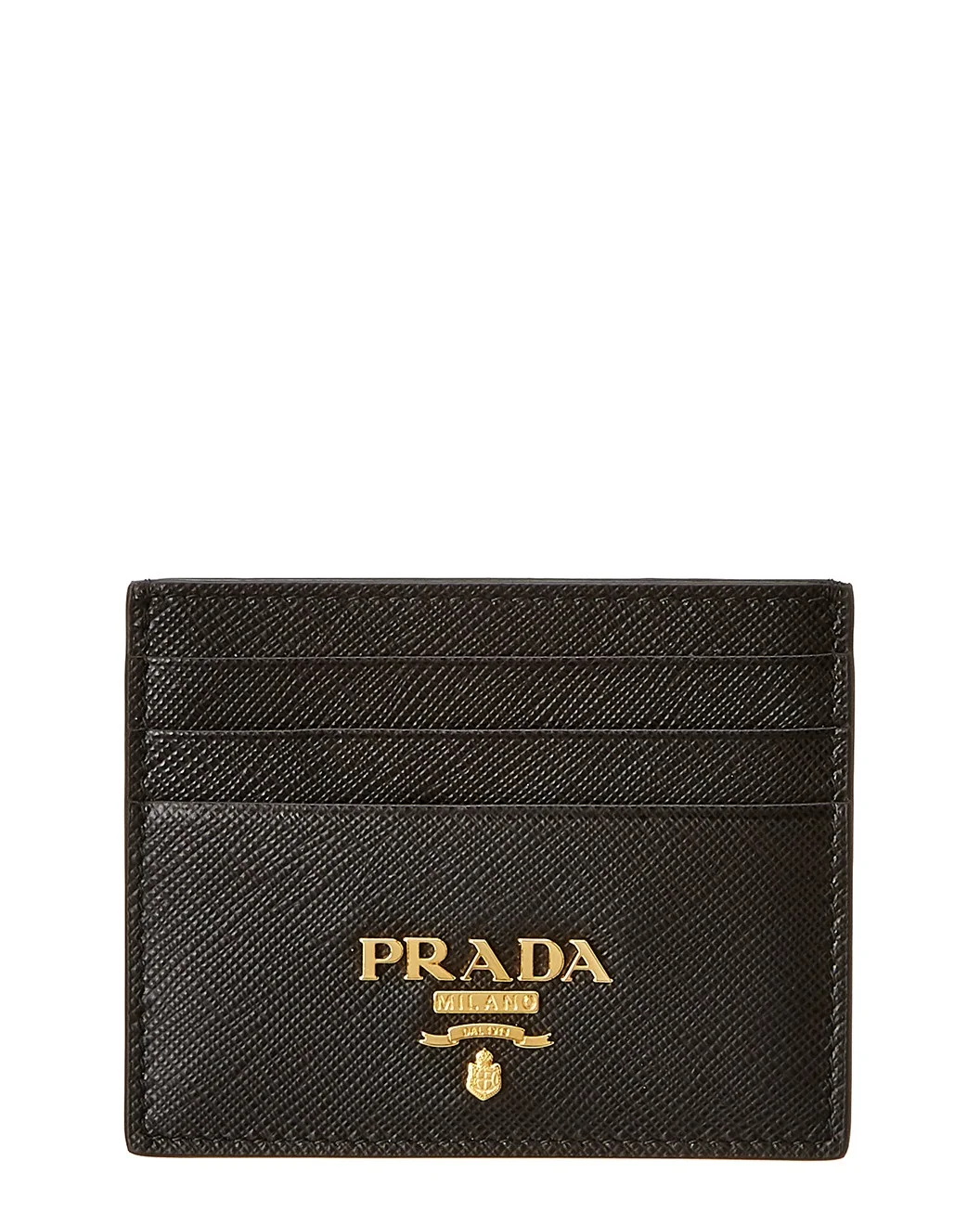 Prada Logo Saffiano Leather Card Case - 1