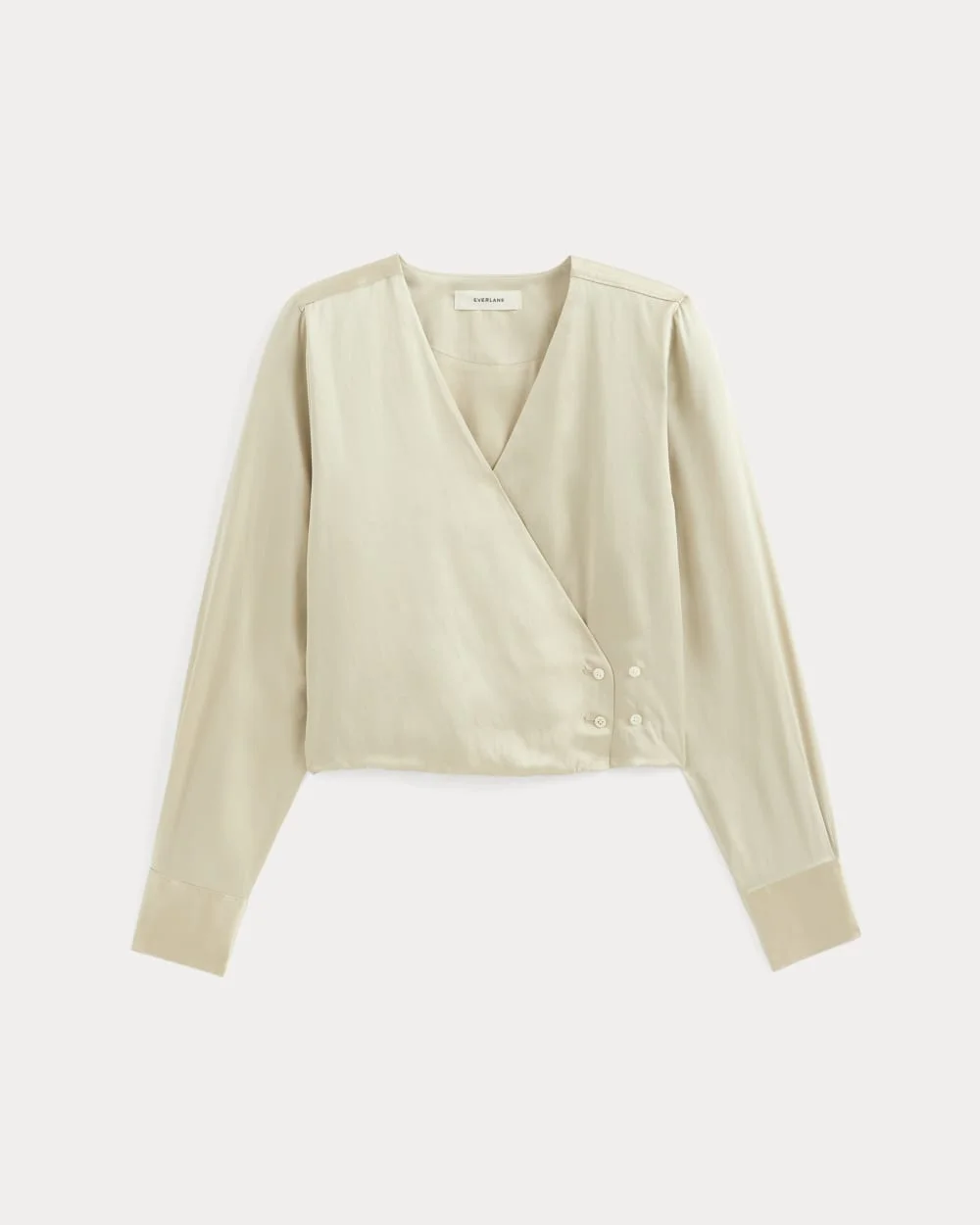 WRAP TOP IN SILK CHARMEUSE - 1