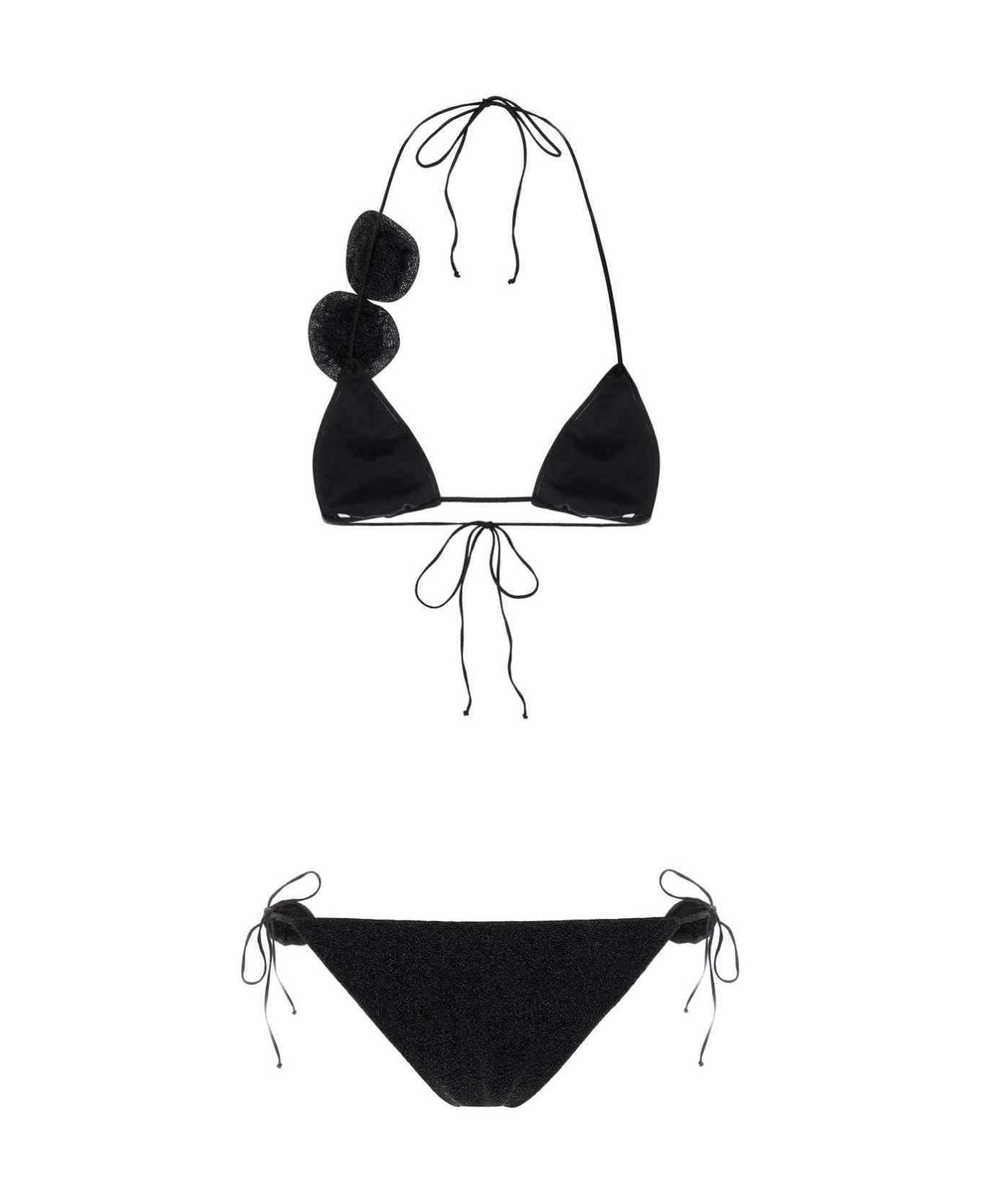 Black Nylon Blend Bikini - 2