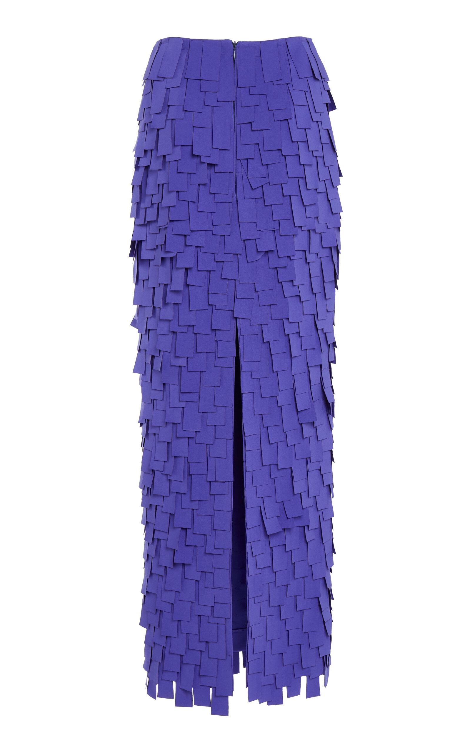 Rectangle-Appliquéd Crepe Midi Skirt purple - 6