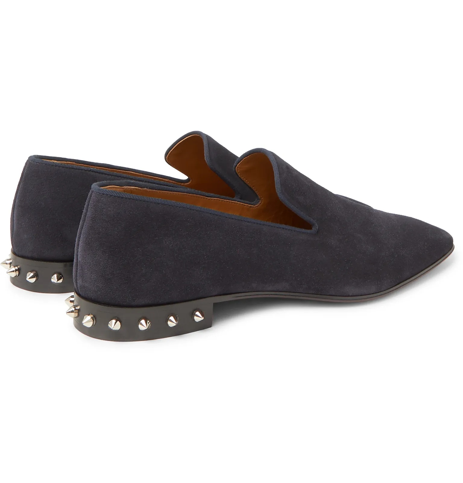 Spiked Suede Loafers - 5