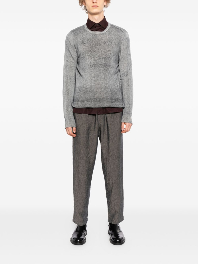 BARENA elasticated waistband linen trousers outlook