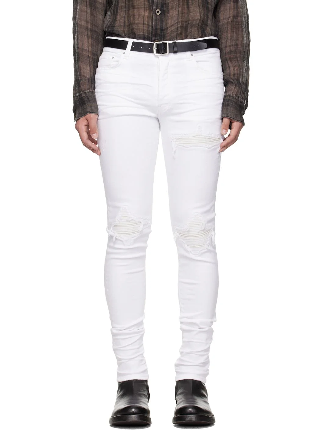 White MX1 Jeans - 1