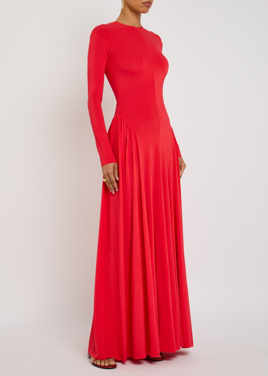 Tove Orea Gathered Stretch-jersey Maxi Dress - 2
