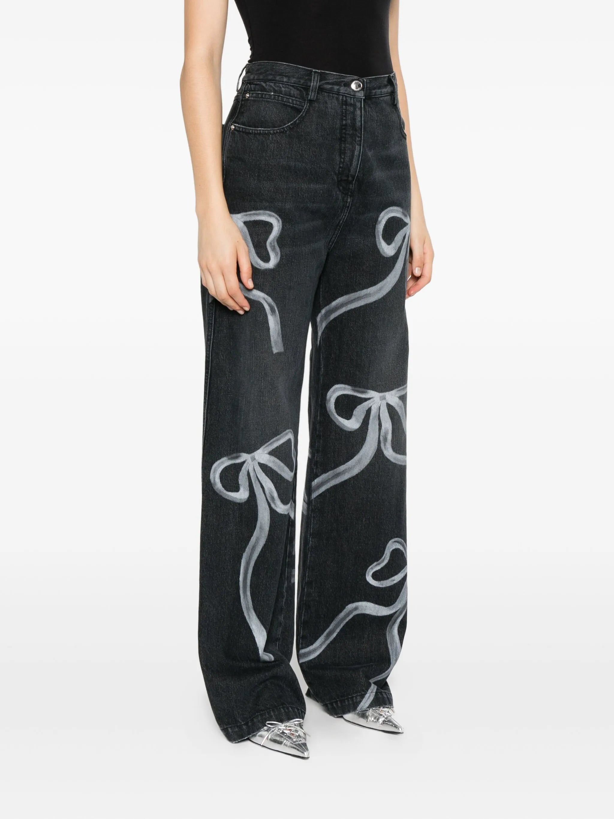 Mach & Mach Bow-print Jeans - 3