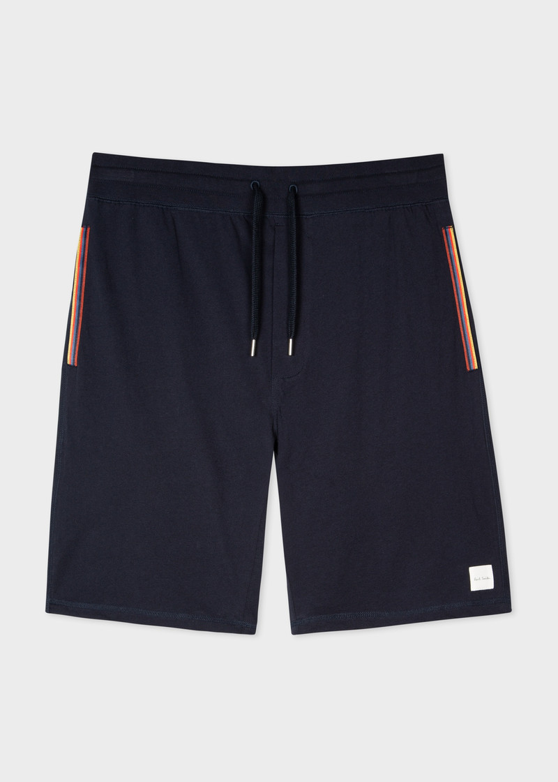 Navy Jersey Cotton Lounge Shorts 1