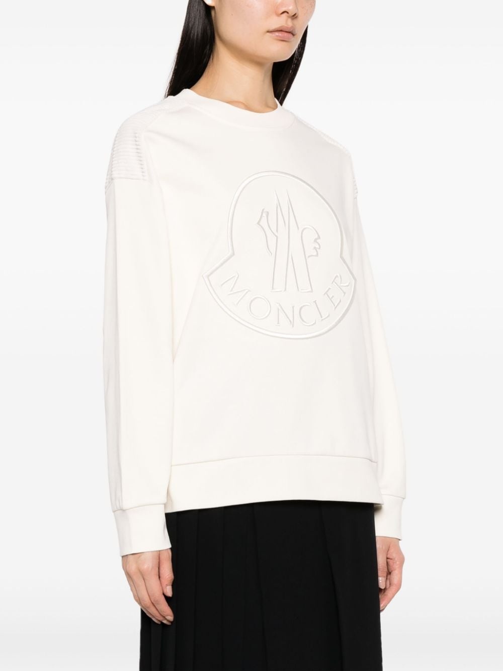logo-patch cotton sweatshirt - 3