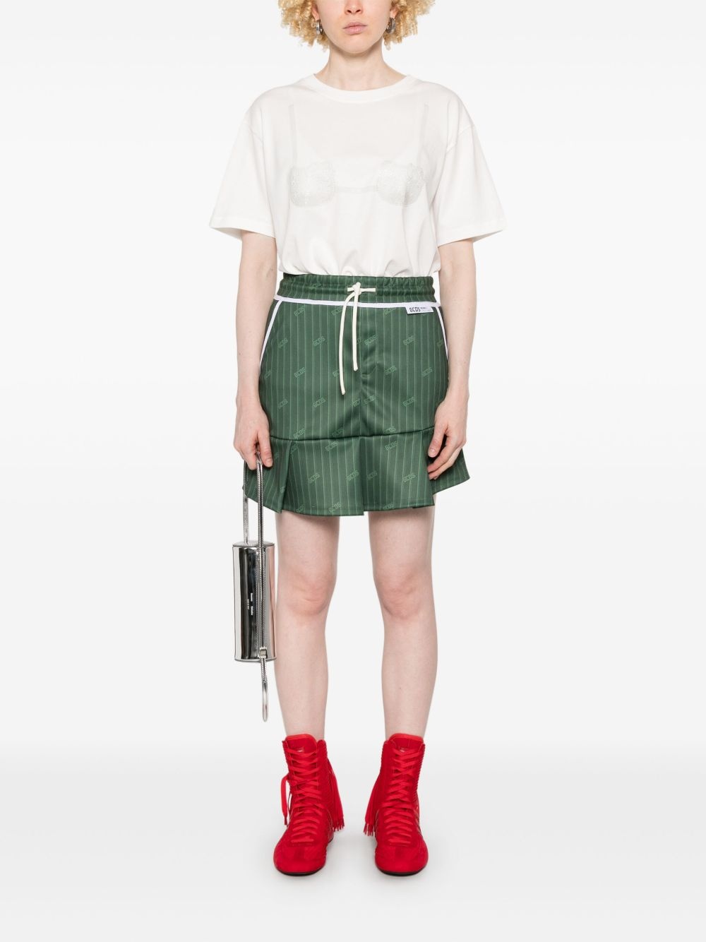 pinstripe mini skirt - 2