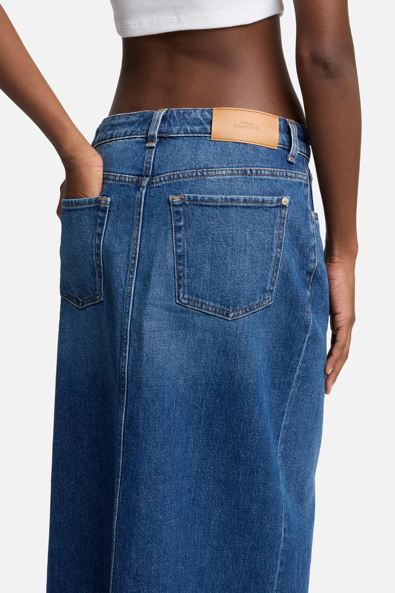 Amber Denim Midi Skirt in Artifact 7