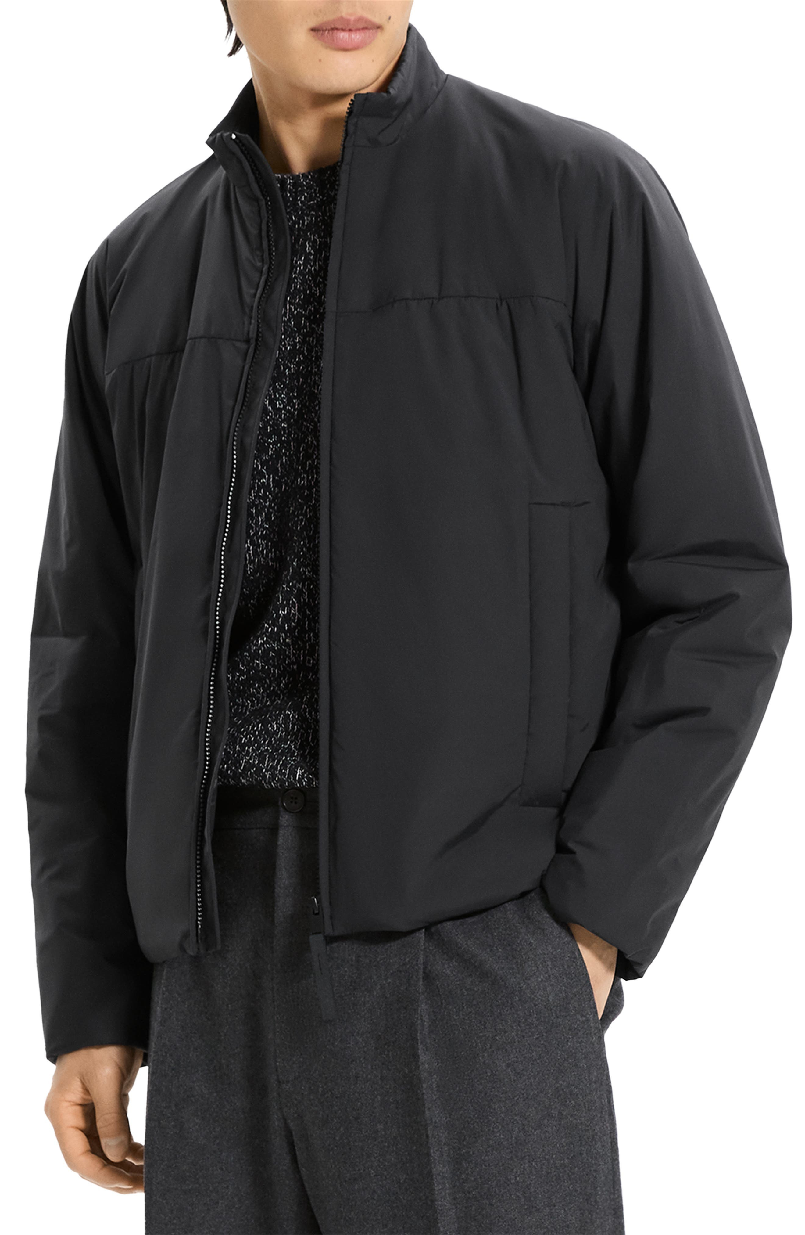 Theory Lightweight Zip-Up Jacket in Black at Nordstrom - 3