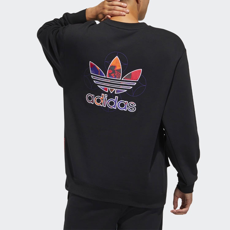 adidas originals Series Cny Crew Casual Sports Round Neck Pullover Black GN5450 - 3