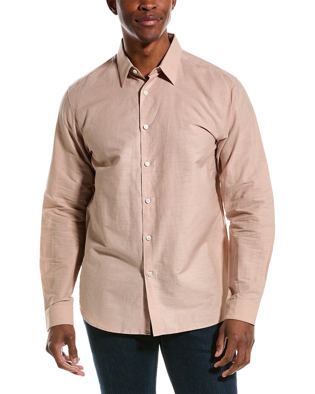 Theory Irving Essential Linen-Blend Shirt - 1