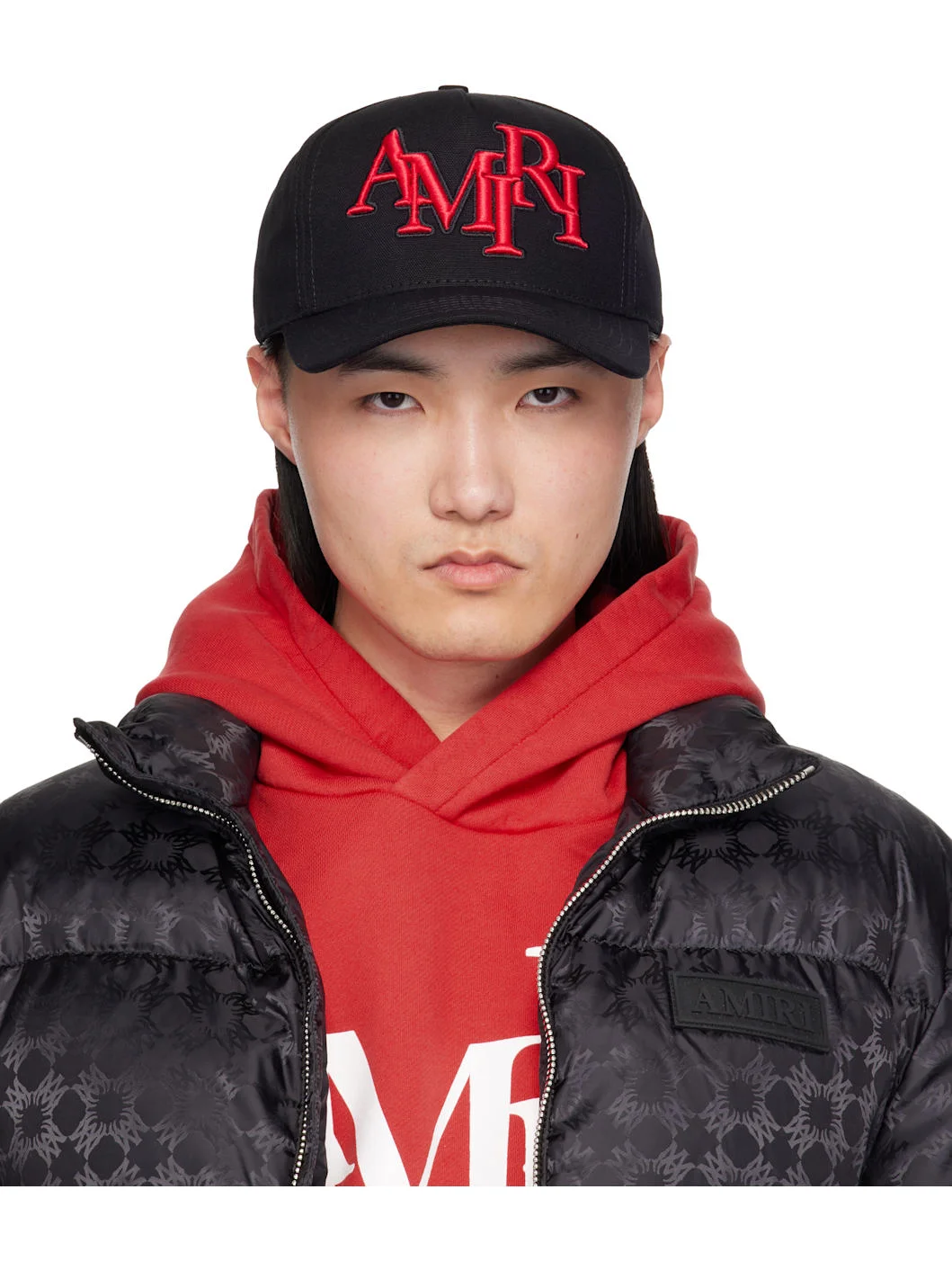 Black 'Staggered AMIRI' Canvas Cap - 1