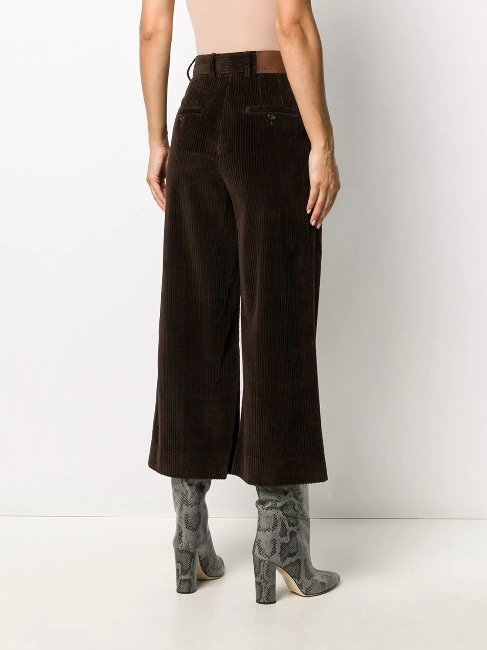 cropped high-waisted trousers - 4