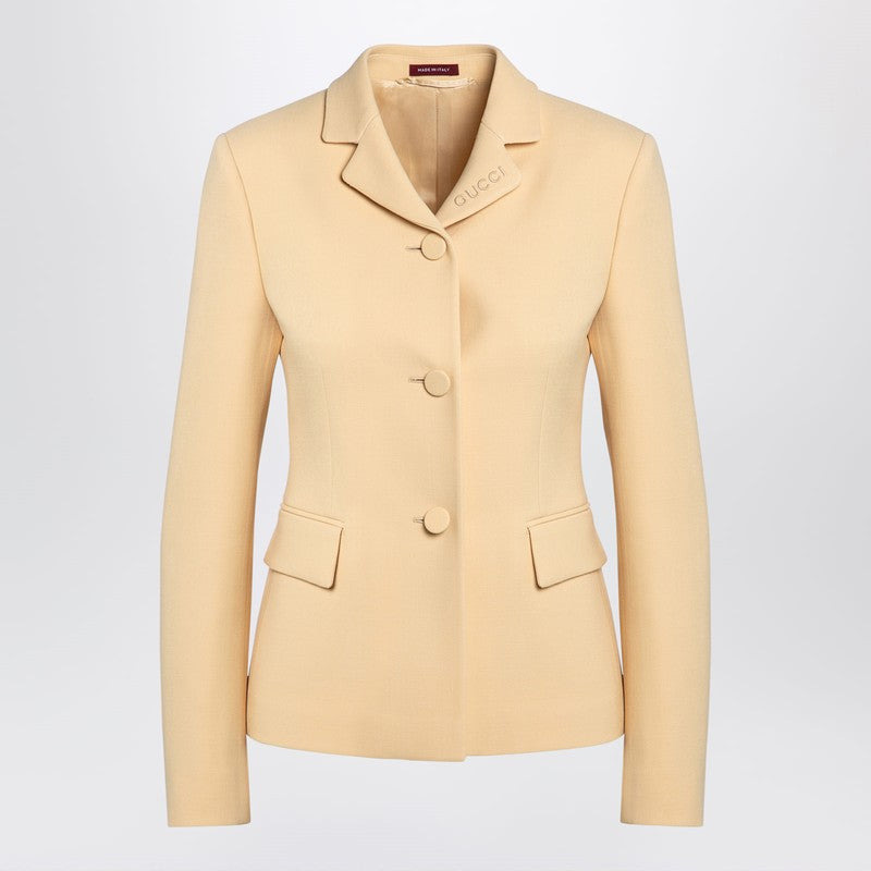 Gucci Cream Coloured Wool Crêpe Jacket Women - 1