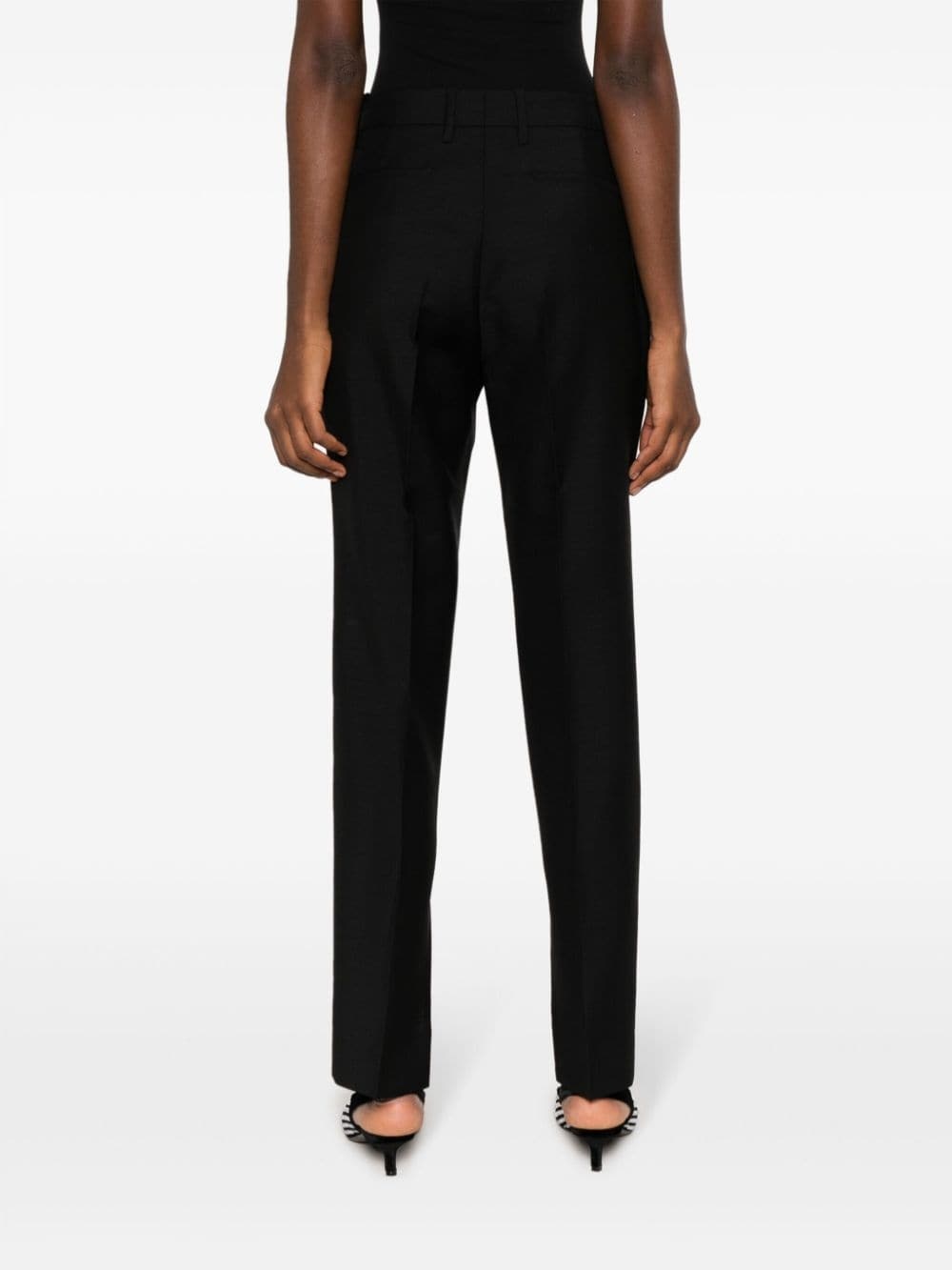side-slit tapered trousers - 4
