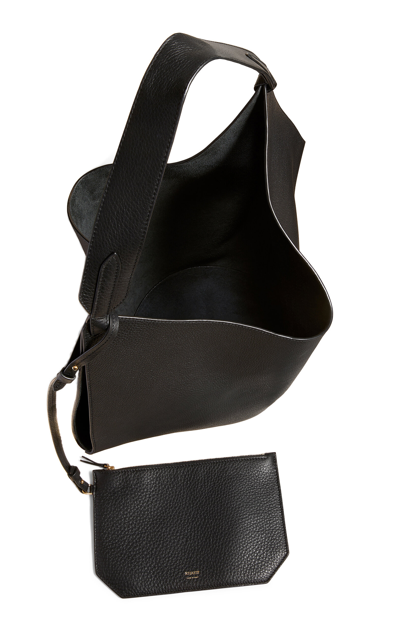 Lotus Medium Leather Tote Bag black - 4
