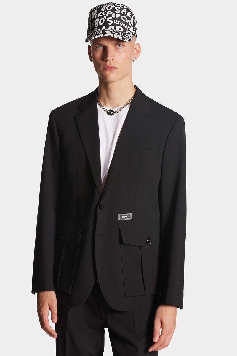 BLACK UTILITY BLAZER - 3