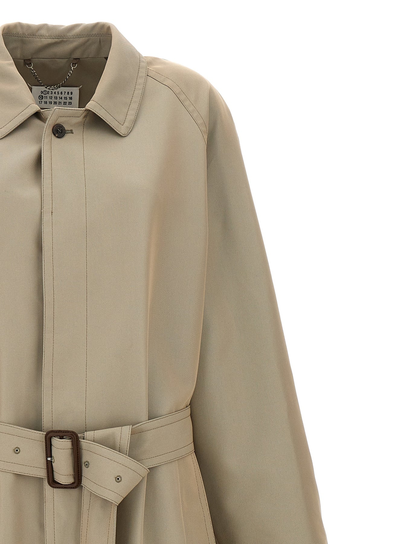 トレンチコート MAISON MARGIELA Long single-breasted trench coat Beige Maison Margiela Long Single-Breasted Trench Coat Coats