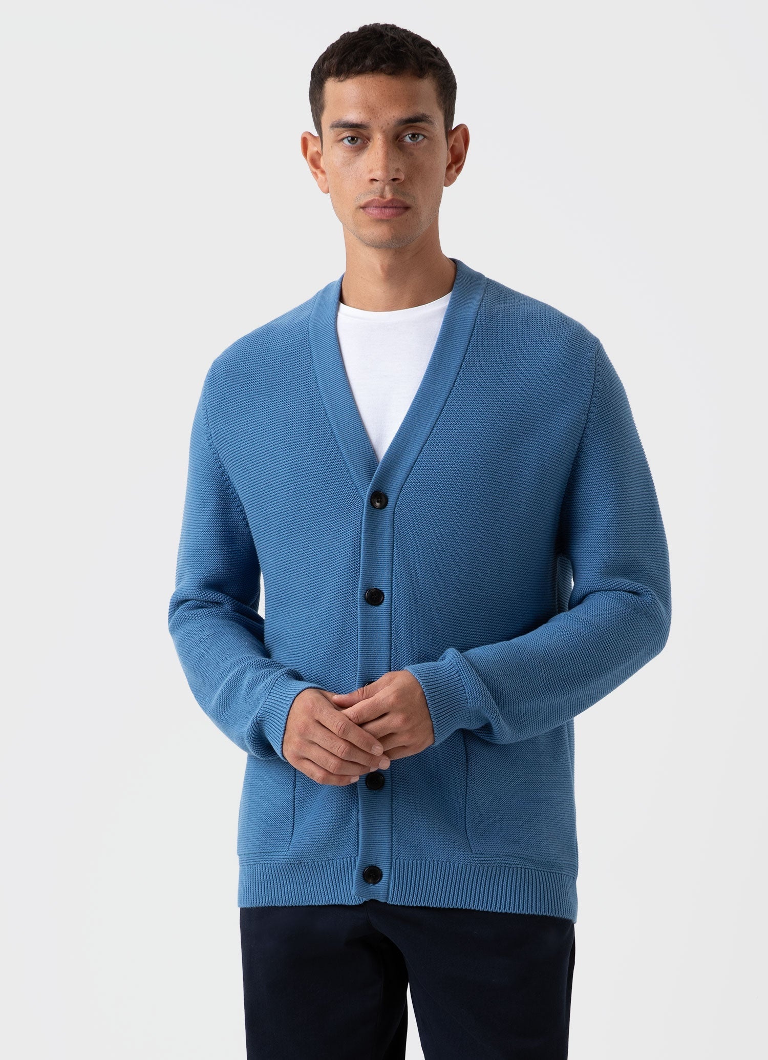 Cotton Texture Cardigan - 2
