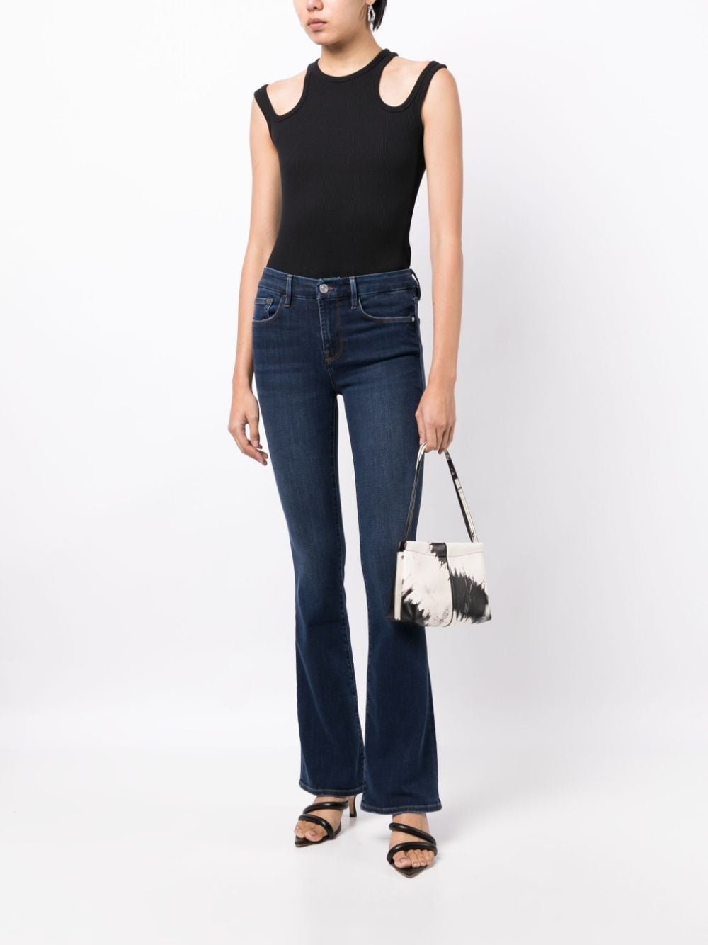 mid-rise flared jeans - 2