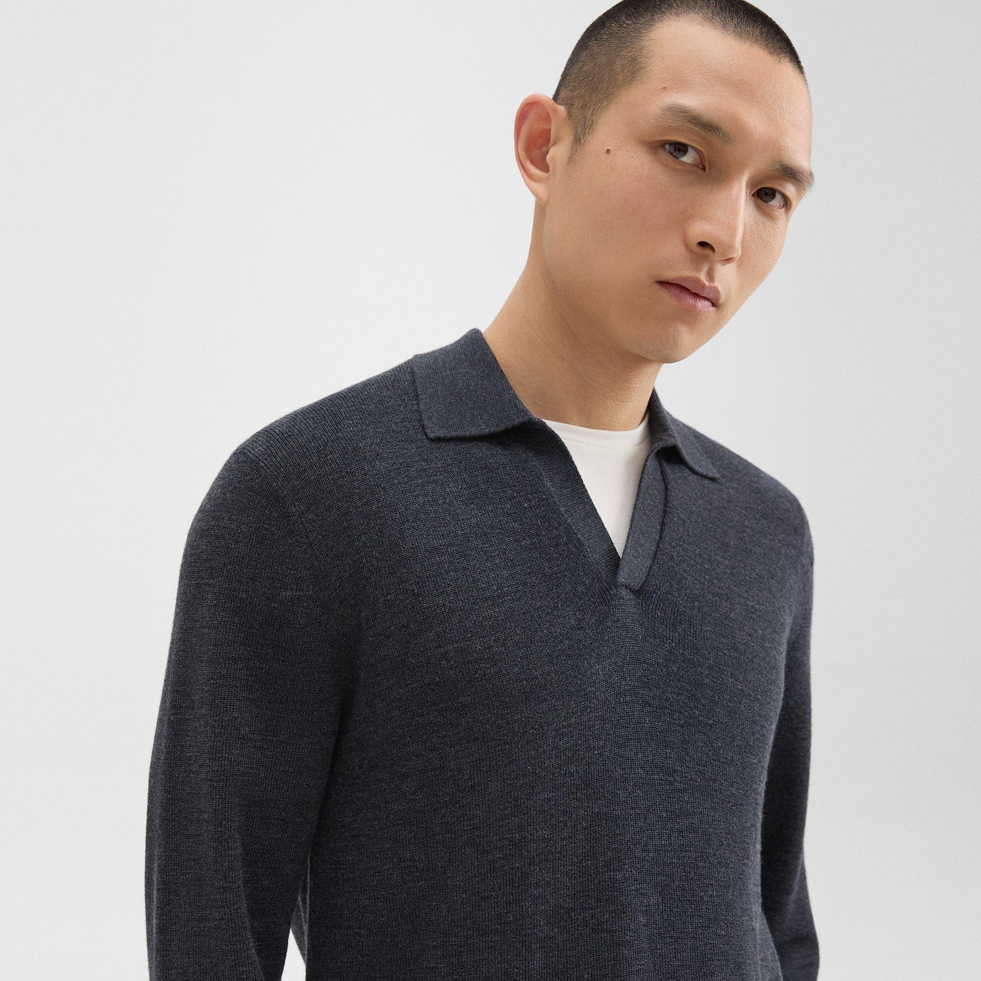 Johnny Collar Sweater in Merino Wool - 5