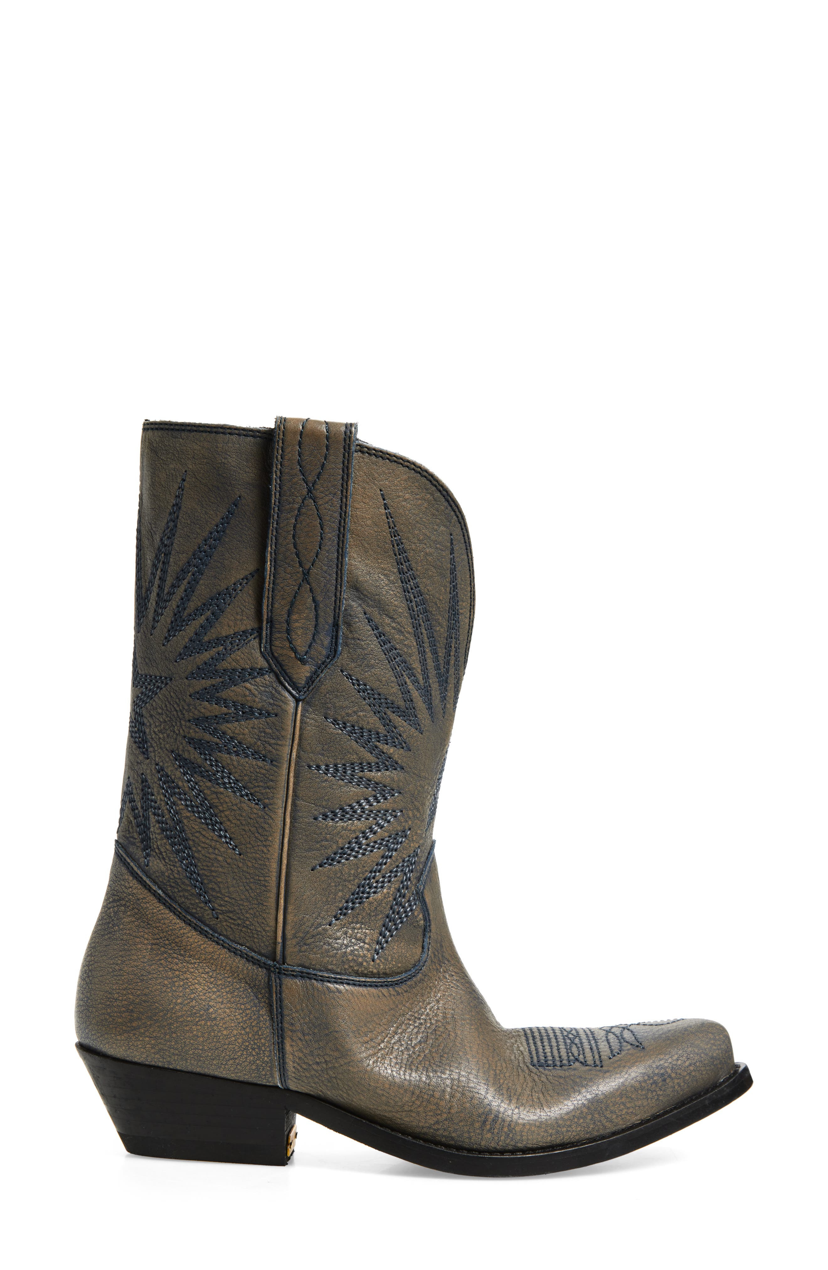 Golden Goose Wish Star Short Western Boot in Beige/Avio at Nordstrom - 3