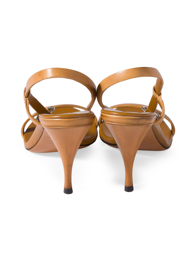 Women's Leather Sandals - Beige Khaki 3