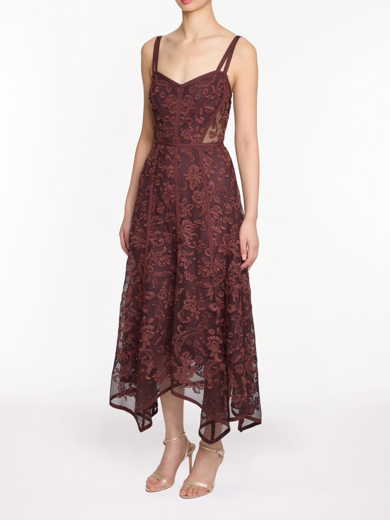 RIBBON STRAP CORDED LACE DRESS 3