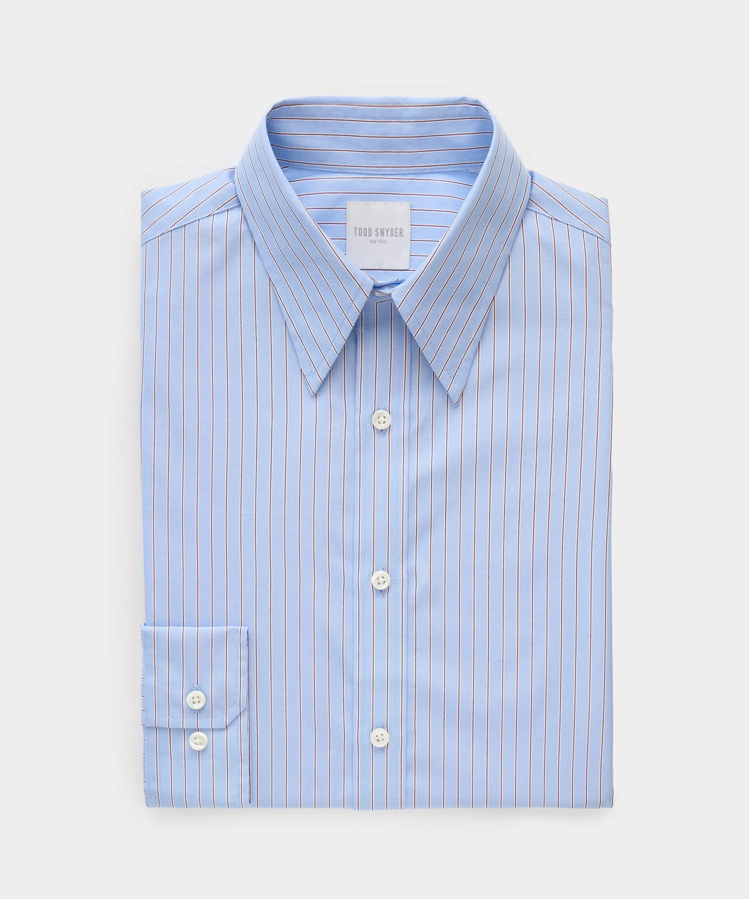 Cotton Long Point Collar Dress Shirt - 1