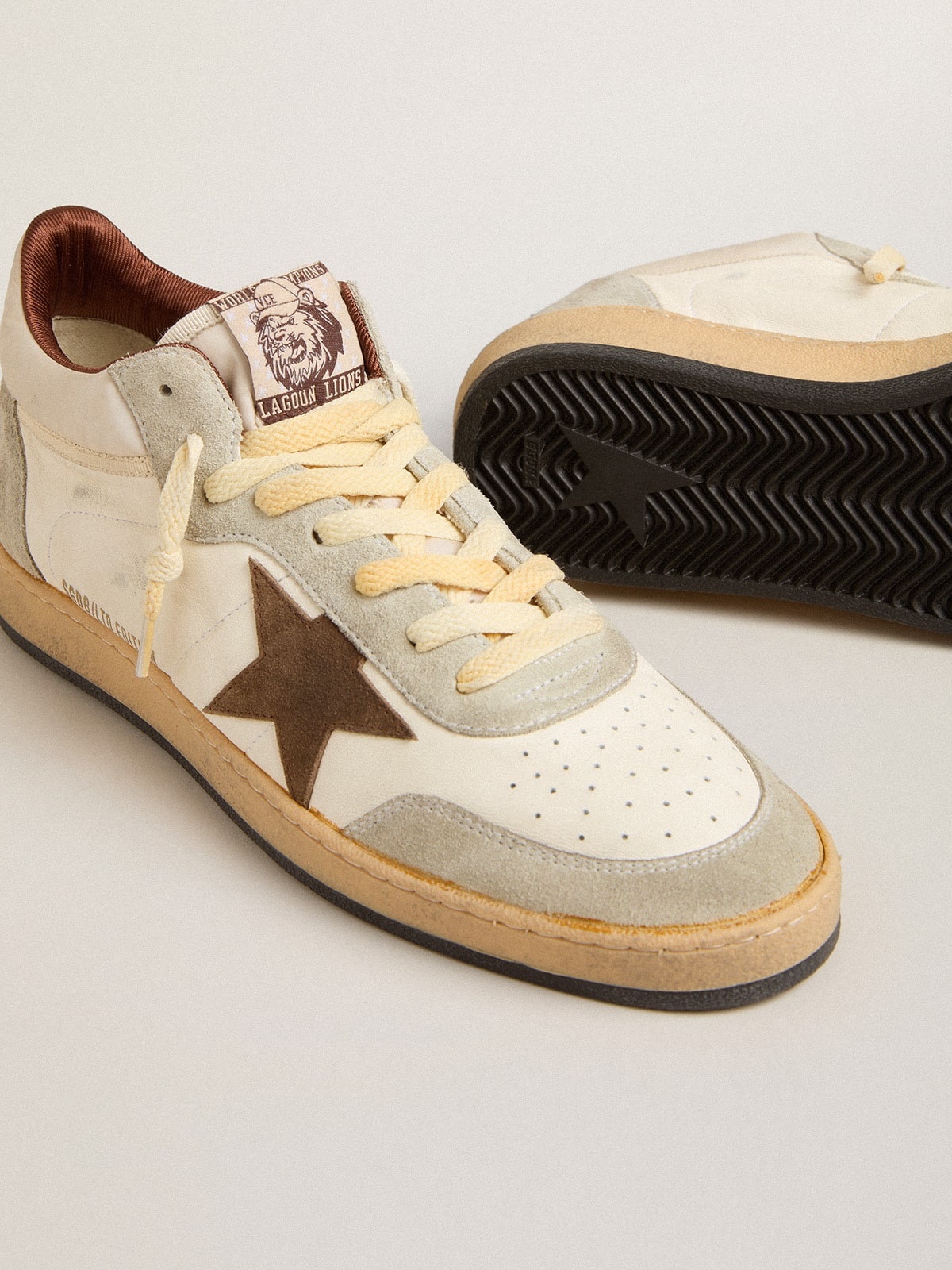 Ball Star LTD in nappa and nylon with suede star and inserts - 2