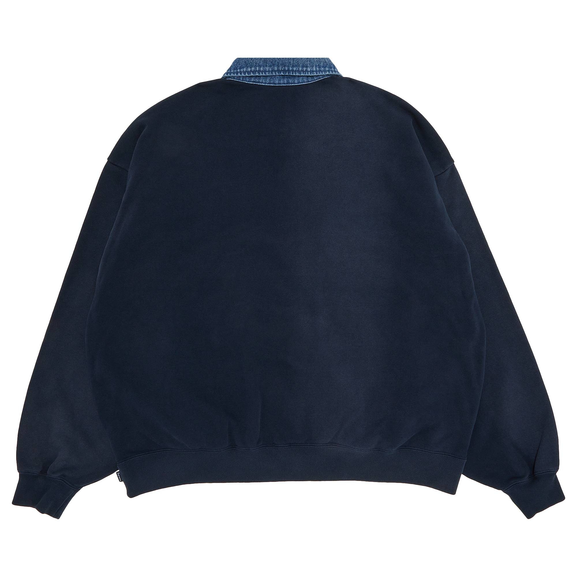 トップス Supreme Denim Collar Half Zip Sweatshirt Supreme Denim Collar Half Zip Sweatshirt (SS23) - $148