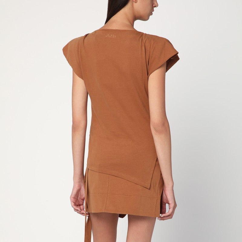 Isabel Marant Asymmetrical Sebani T-Shirt In Caramel Colour Women - 2