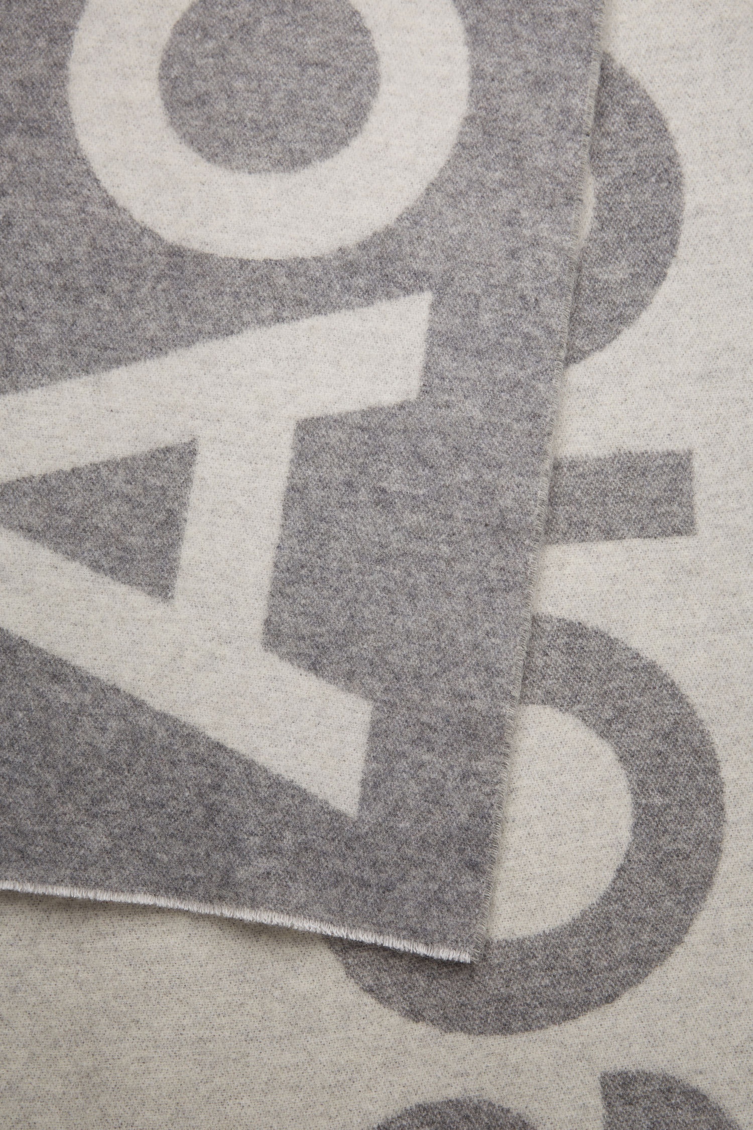 Logo-jacquard scarf grey - 5