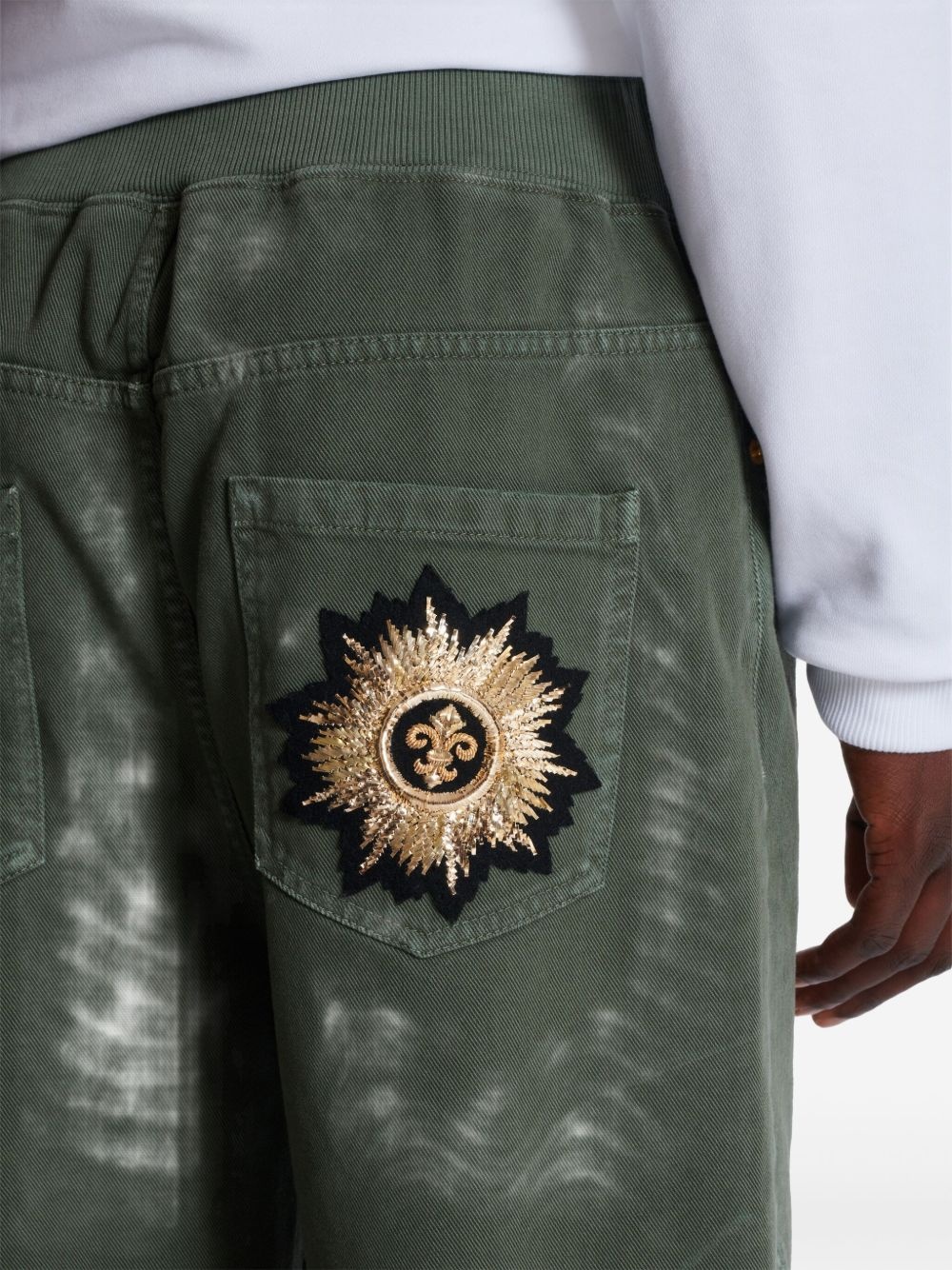 jersey-panelled jeans - 7