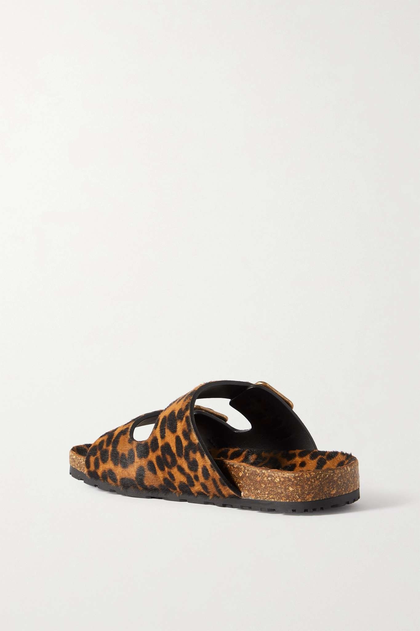 Jimmy leopard-print calf hair sandals - 3