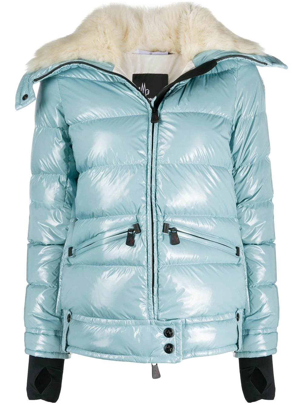 shearling lining padded jacket - 1