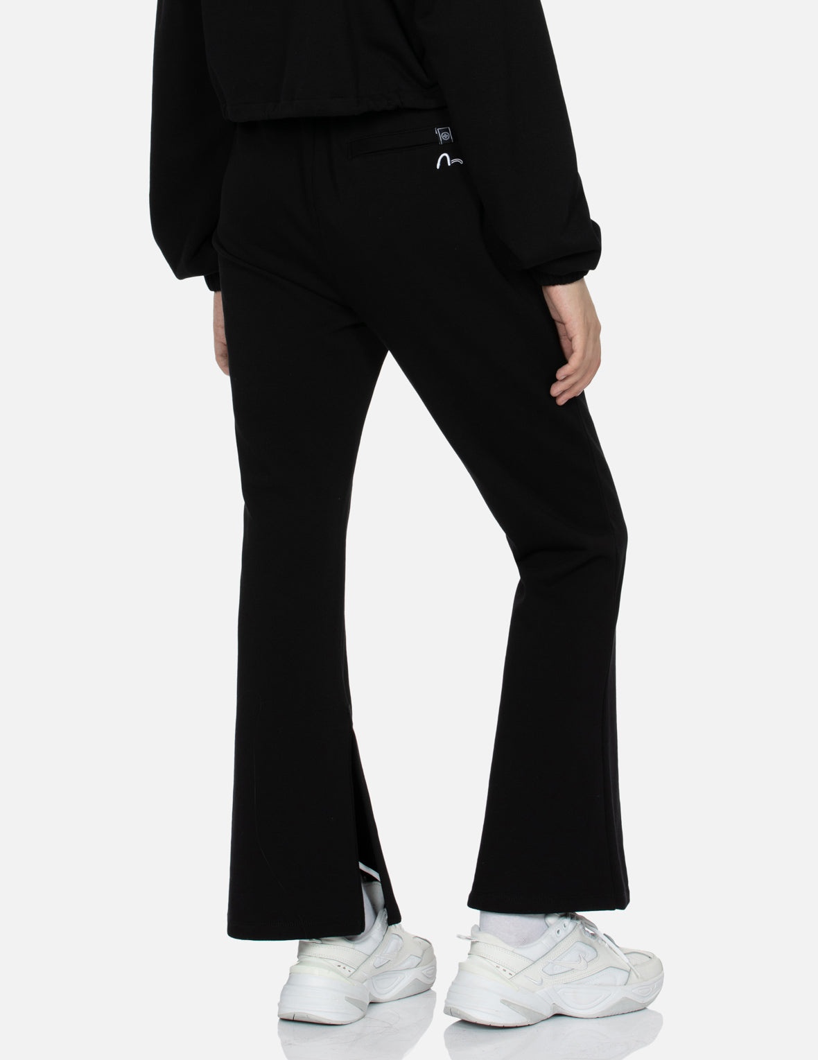 Slogan Print Fashion Fit Flared Sweatpants - 8