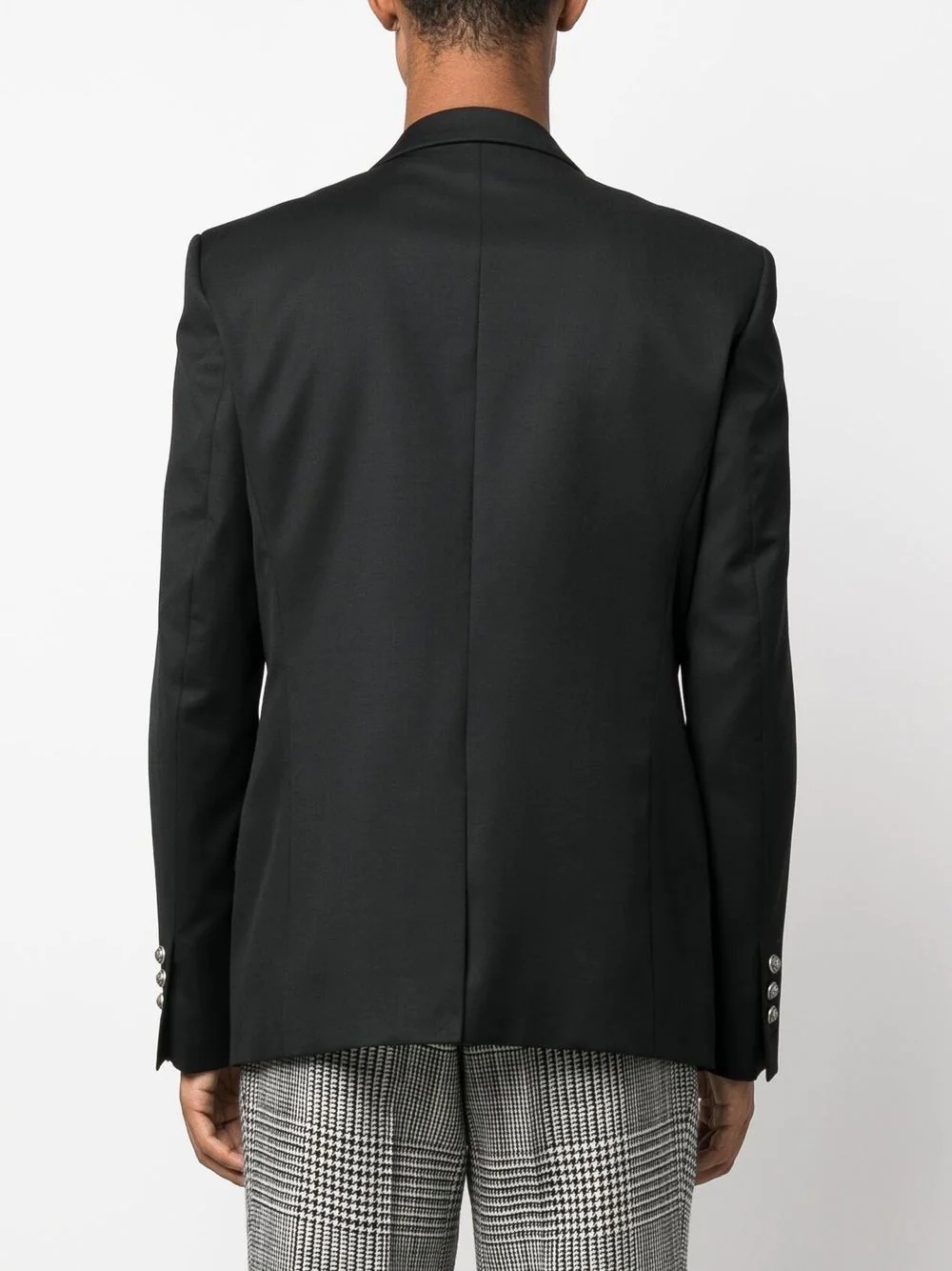 button-detailing slim blazer - 4