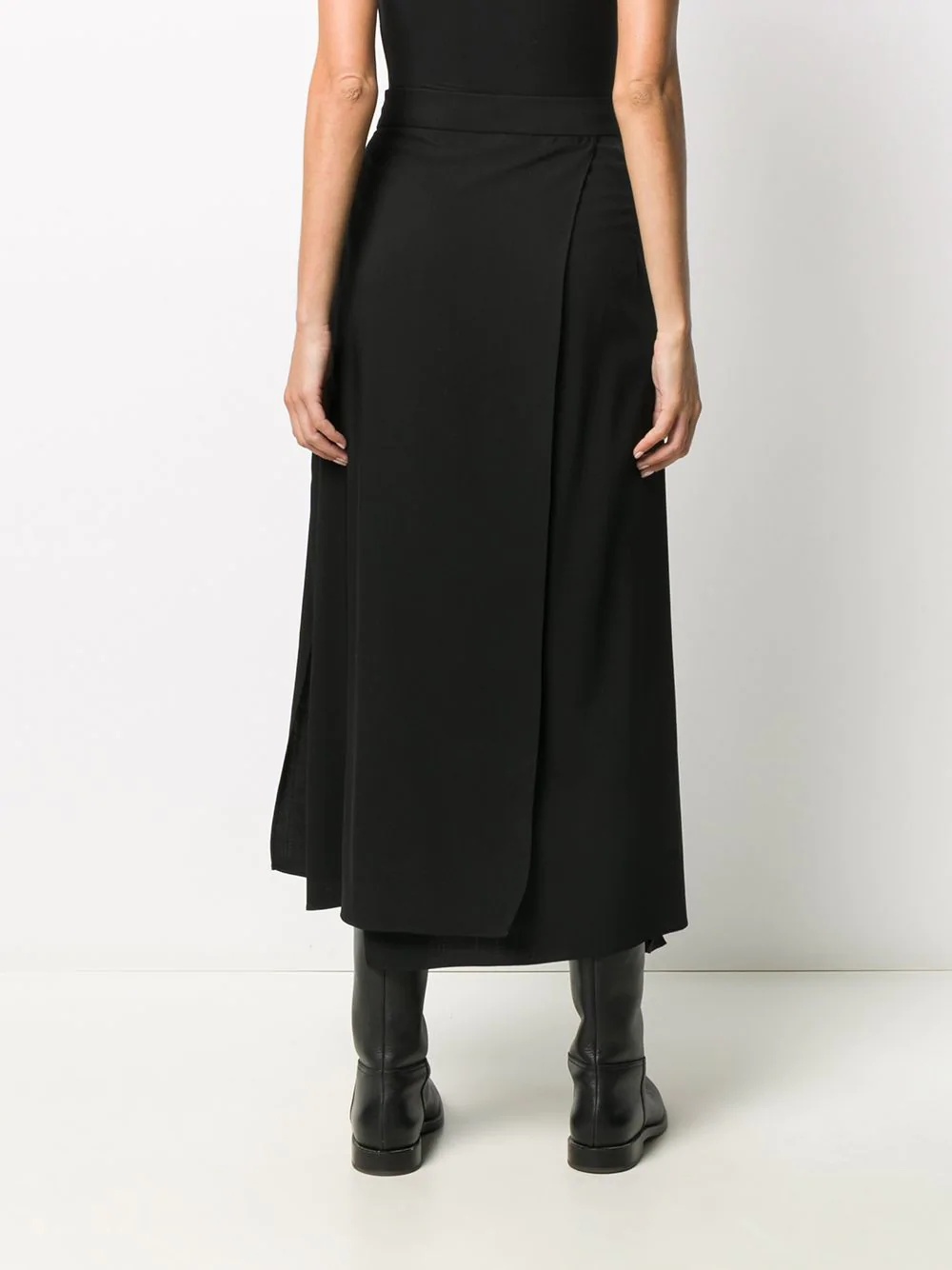 asymmetric pleated skirt - 4