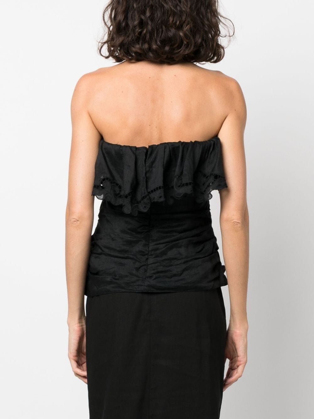 guipure-lace bandeau top - 8
