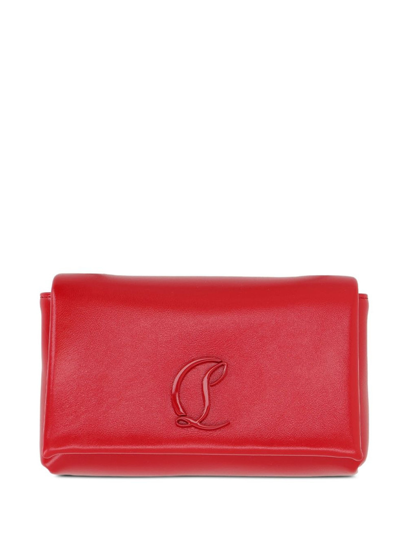 logo calfskin shoulder bag 1