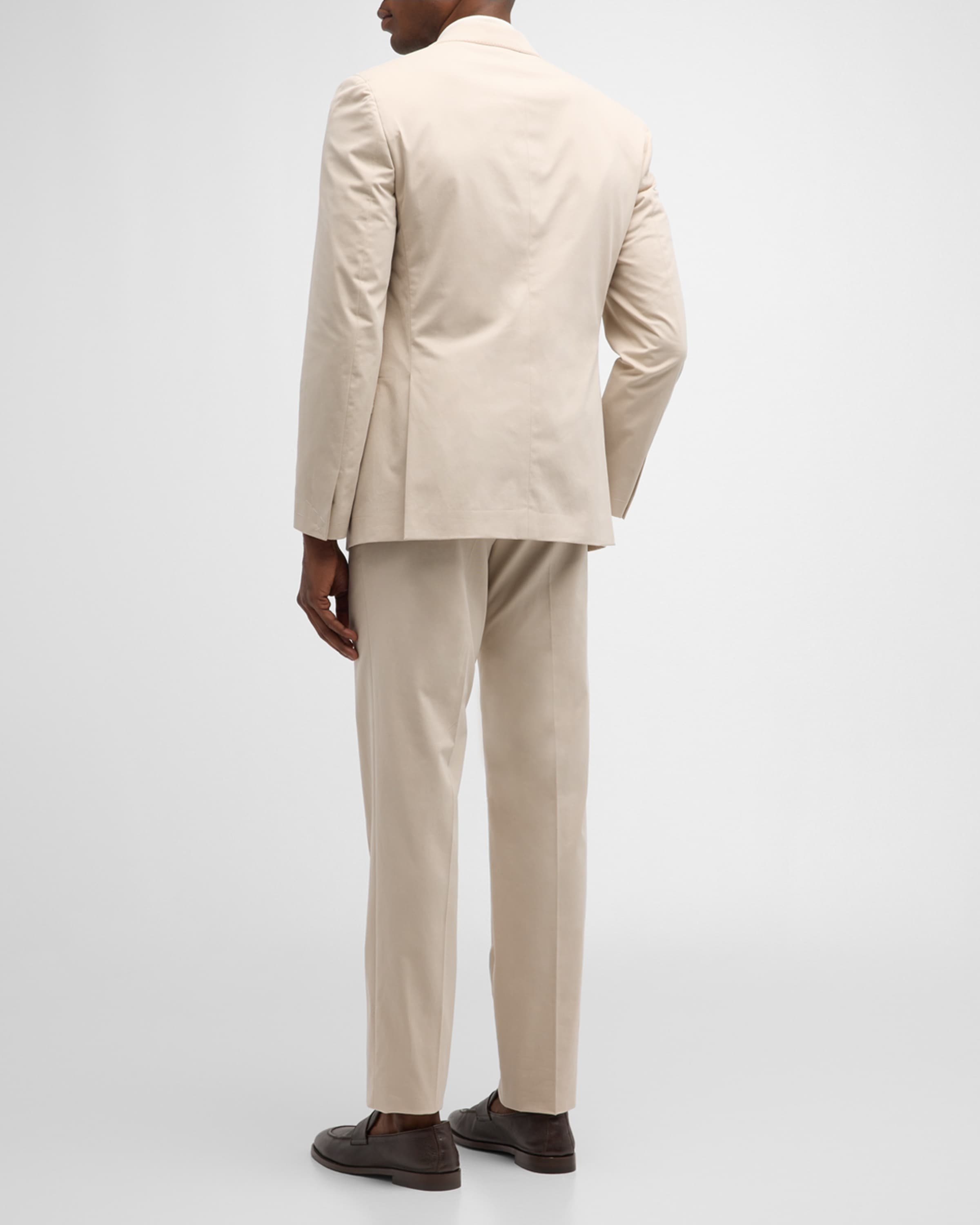 Men's Solid Cashmere-Cotton Suit - 4
