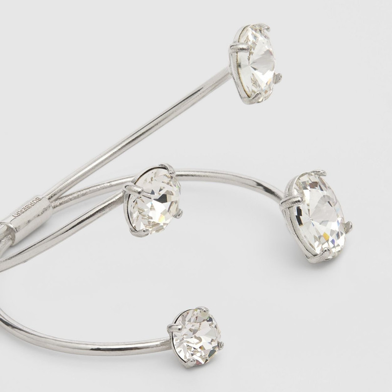 Burberry Crystal Detail Palladium-plated Cuff outlook