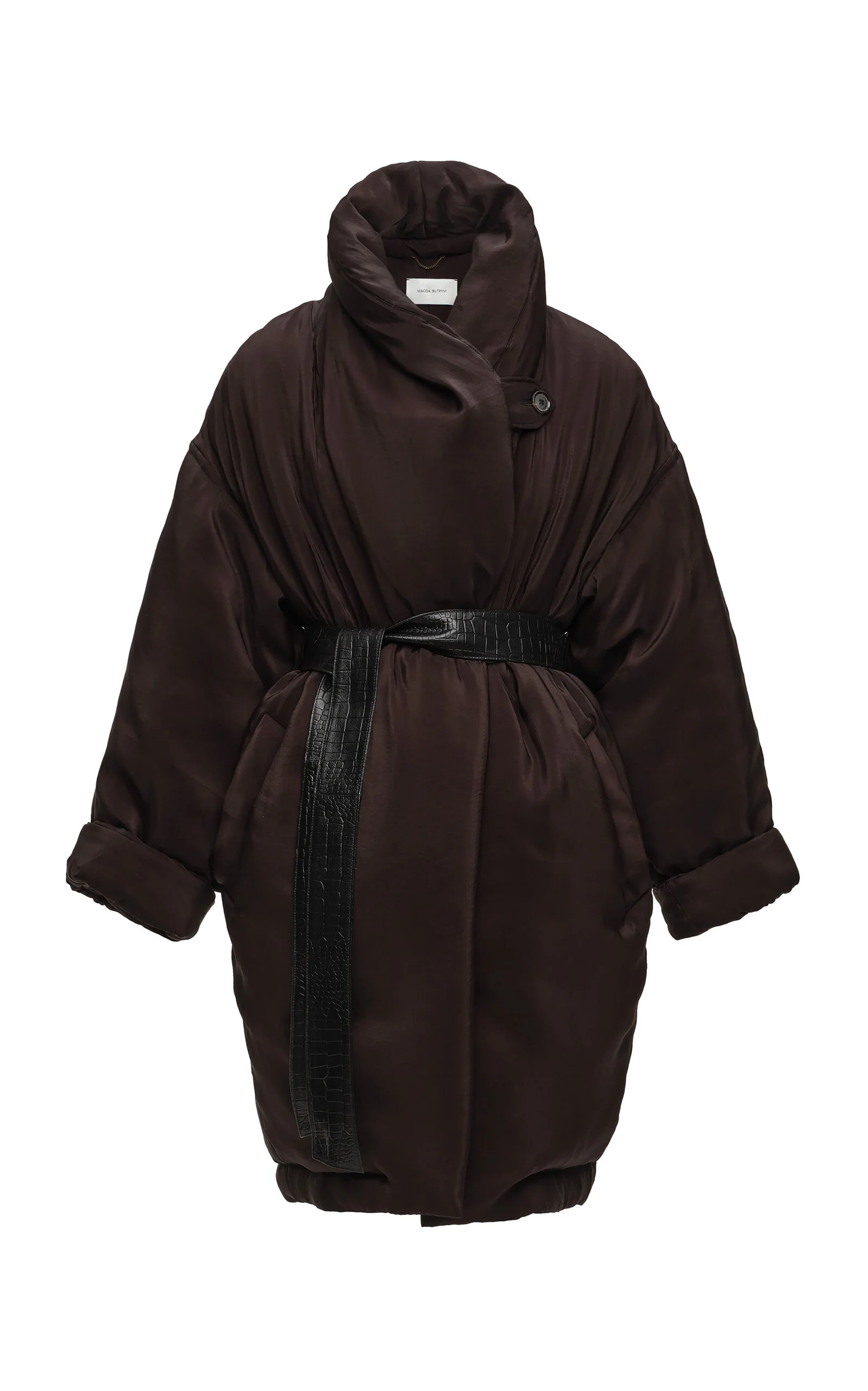 Wool-Blend Puffer Coat brown - 1